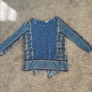 Lucky Brand Blue and White Floral Top